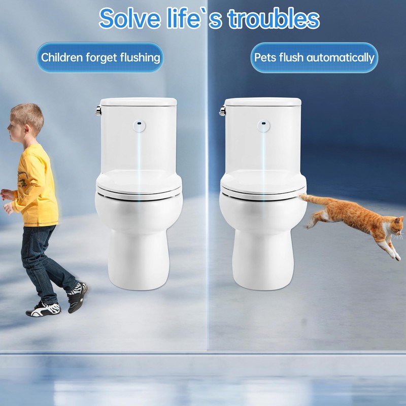 Automatic Toilet Flusher Kit, Touchless Motion Sensor Flush for Toilet,