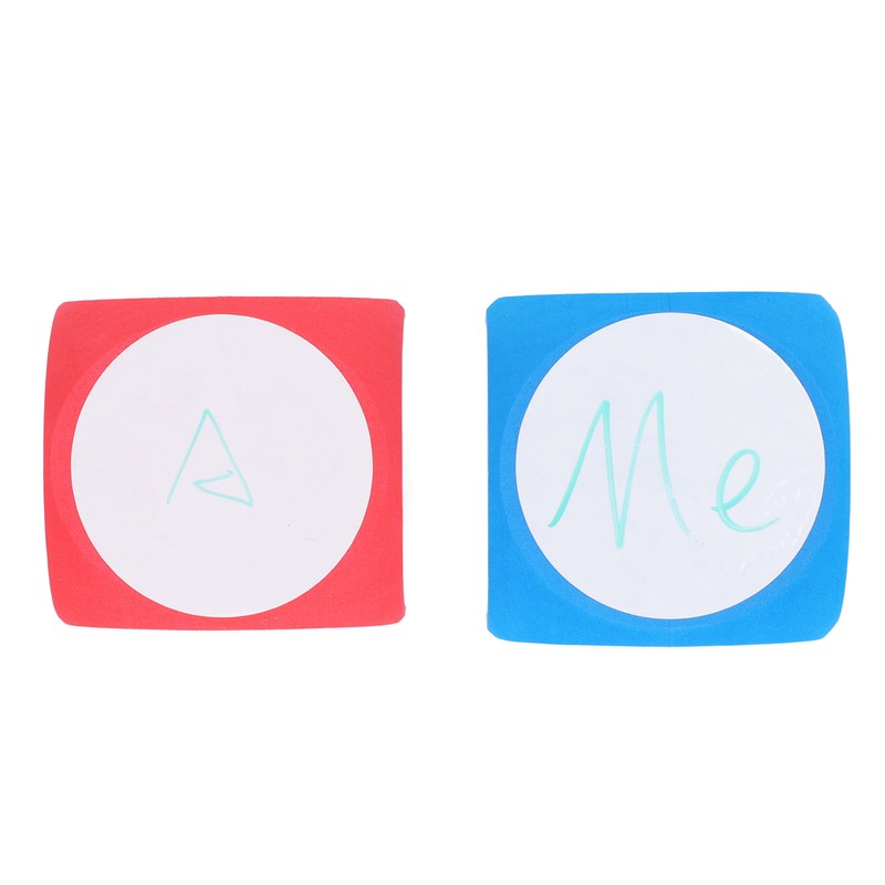 2pcs Dry Erase Dice Set Write On Wipe Off Dry
