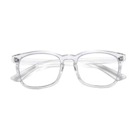 Suertree Kurzsichtige Brille Blaulichtfilter Myopia Distanz Brille Fernbrille mit Stärke für Damen Herren Clear -1.0