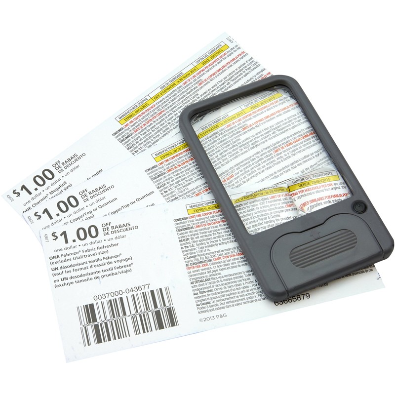 Carson LED Lighted Multi-Power 2.5x, 4.5x, and 6x Pocket Magnifier,