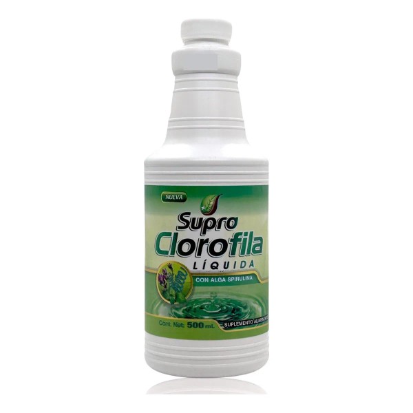 Clorofila Liquida Con Alga Spirulina 500 Ml Supra