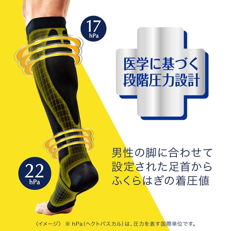 MediQttO For Men Short Black M Compression Socks for Men