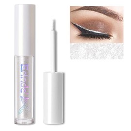 Erinde Sombra De Ojos Glitter, Delineador De Ojos Líquido Con Brillo Plateado, A Base De Gel, Altamente Pigmentado, Maquillaje De Ojos Metálico Con Lentejuelas