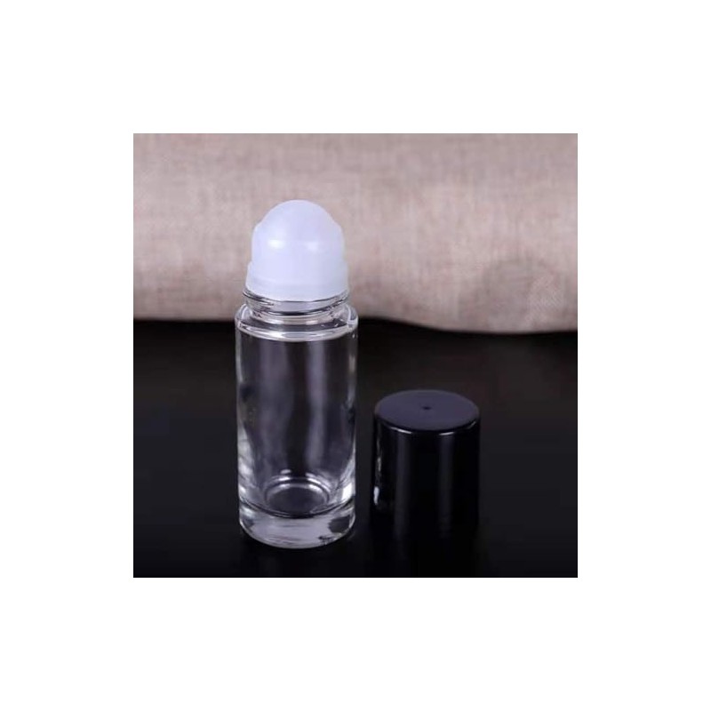 2 Pcs 50ml Glass Essential Oil Roller Bottles Refillable Roll