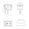 Rocker Switch, Mini Button 250V 6A 125V 10A AC/DC, KCD1