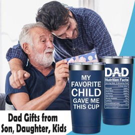 Grifarny Dad Gifts from Daughter, Son - Fathers Day Gift for Dad - Dads Christmas Birthday Gifts - My Favorite Child Gave Me This Cup 20 oz