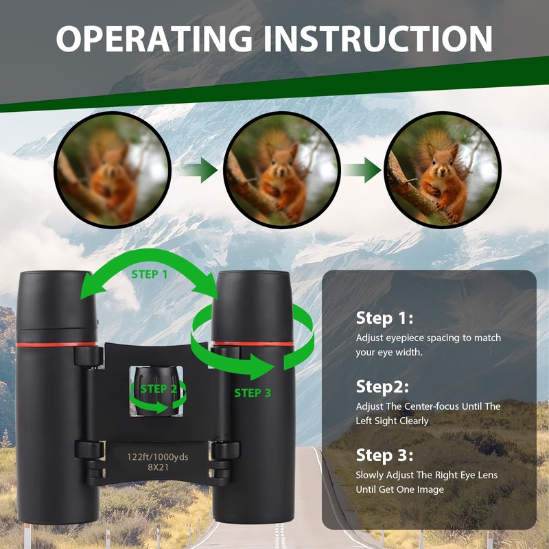 Binoculars for Adults and Kids, High Powered Portable & Compact