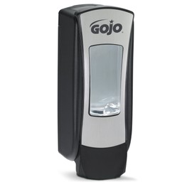 GOJO ADX-12 Push-Style Foam Soap Dispenser, Chrome/Black, for 1250 mL GOJO ADX-12 Soap Refills (Pack of 1) – 8888-06