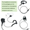 BVMAG Walkie Talkie Earpiece Headset with PTT Mic Compatible with