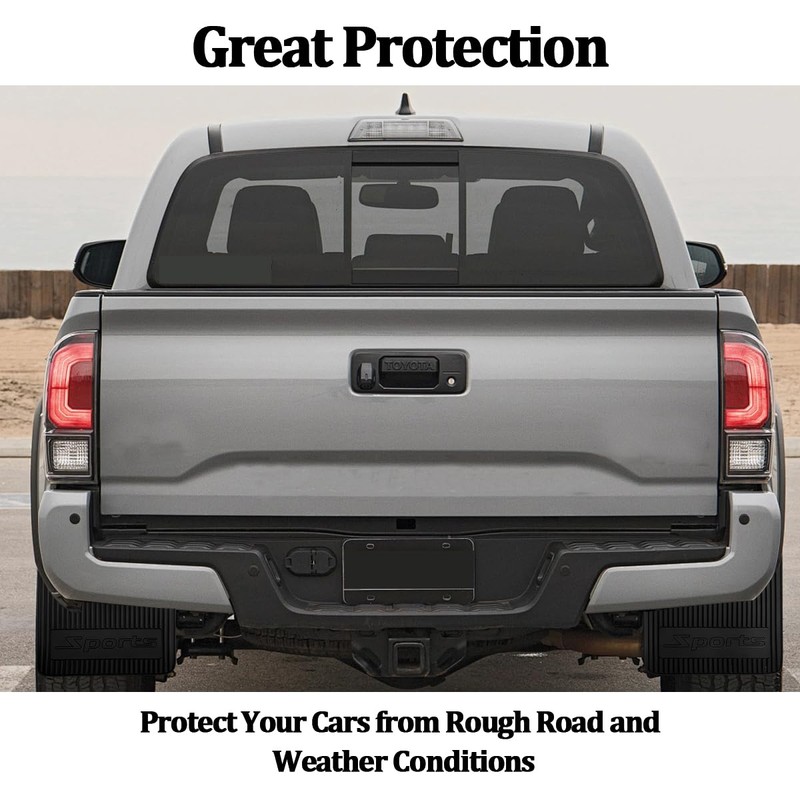 4PCS Car Mud Flaps, Flexible Rubber Vehicle Mudflaps Mudguard Splash