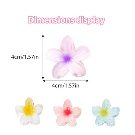 Pack of 8 Flower Hair Clips, Hair Clip Flower Hawaiian Hair Clip Flower for Women Large Flower Hair Clip Colourful Flowers Hair Clips Hibiscus Flowers Clip for Girls Thick/Thin Hair