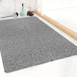 Walant Shower Mat Non-Slip 60 x 80: Non-Slip Shower Mat Non-Slip Quick Drying Non-Slip Shower Mat Highly Efficient Drainage Shower Tray Mat Grey