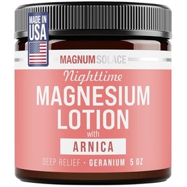 Nighttime Magnesium Lotion with Arnica – Soothing Relief & Relaxation, Highly Concentrated Magnesium for Muscles & Joints – Apply to Legs or Feet Before Bed – Skin-Friendly