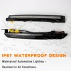 ZDEERAOTO LED Front Bumper Fog Light DRL Amber Sequential Turn