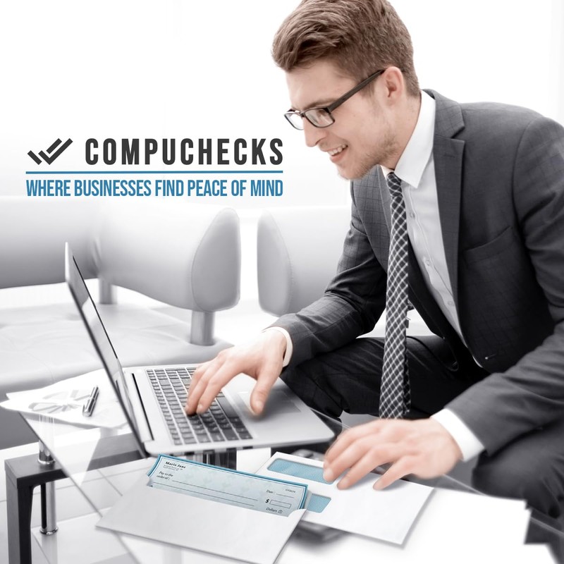 Compuchecks Double Window Envelopes - Gummed, Security Business Mailing Check