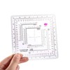 Vctitil Coordinate Scale Map Reading and Protractor,Acrylic Square Measuring Ruler