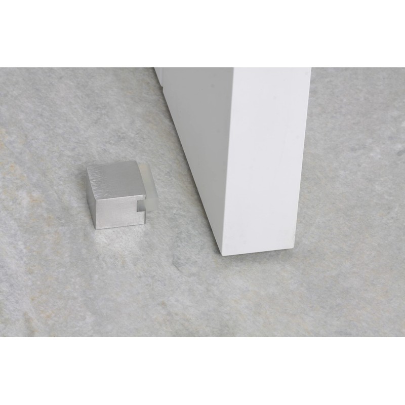 Quadratischer Türstopper, selbstklebend, Edelstahl,,25x25x25mm,Weiß