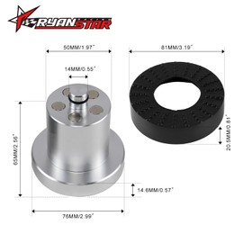 RULLINE Magnetic Jack Pad Lift Point Adapter Kit Compatible with Rivian R1T & R1S -4 Pack with Storage Zippered Case