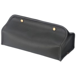 System K Tissue Case with Wall Hanging Hook Leather PU Material 2-Way Button Type Leather Black Single Item