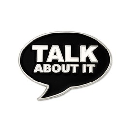 PinMart Talk About It Word Bubble Awareness for All Causes Enamel Lapel Pin