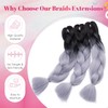 Benehair Braids Extensions Ombre Jumbo Kunsthaar zum Einflechten Box Braids