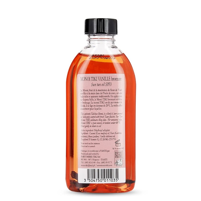 Monoi Tiki Tahiti Vanille Bronzant Sun Tan Für Körper 120ml