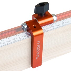 O'SKOOL 3-Inch T-Track Adjustable Fence Flip Stop Repeater with Indexing Cursor