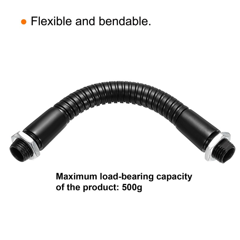 PATIKIL 4.7 Inch Microphone Gooseneck M10 Flexible Arm Extension Black