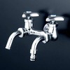 KVK K112SPZ Double Mouth Horizontal Faucet with Outdoor Hose Connection