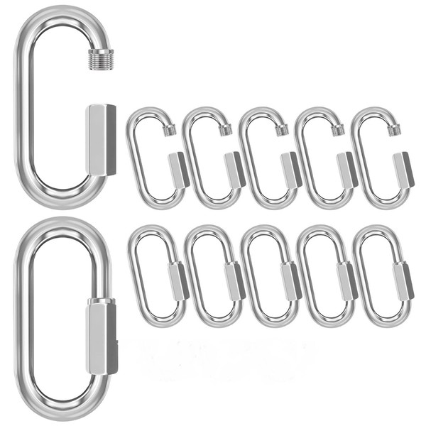 phepetroll M12-12 Pack Quick Links Chain Connectors, 1/2" Galvanized Chain