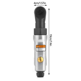 lvifloae Air Ratchet, Straight Handle, Mini Air Ratchet, 1/4" Thread Connector, 3/8" Square Wrench, Air Tools for Maintenance and Repair Work in