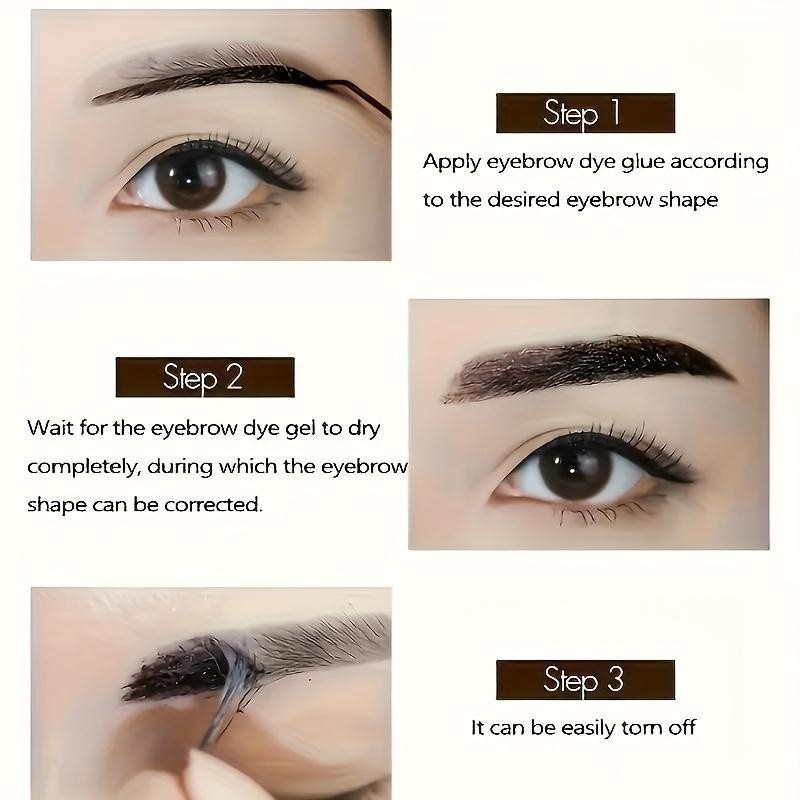 Tattoo Eyebrow Gel Waterproof Semi-Permanent Long-Lasting Sweatproof Film Forming Easy-Off