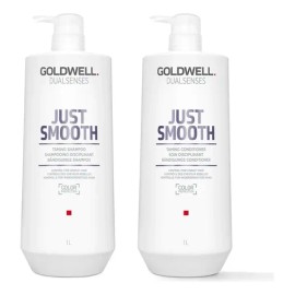 Kit Shampoo Y Acondicionadro Just Smooth. Goldwell 1l Cu                                                                                              