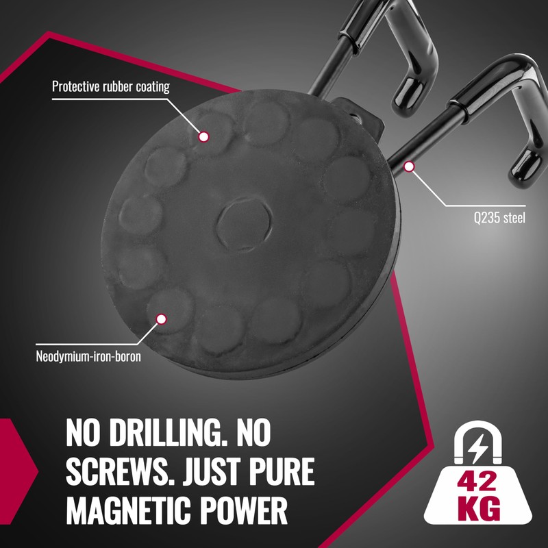POPPSTAR 2 Magnetic Garage Hooks (Round Ø 88 mm, Pulling