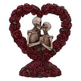 Nemesis Now To Have and To Hold 13cm, Resin, Red, Skeletons Figure, Red Skeletons Ornament, Collectable Skeletons Giftware, Cast in the Finest Resin, Expertly Hand-Painted