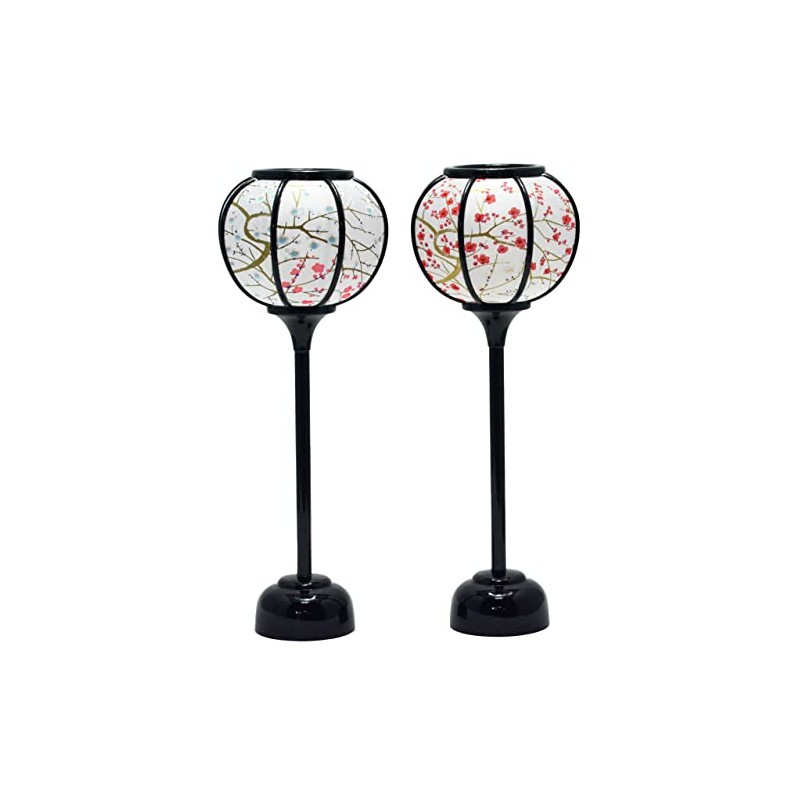 Yukidong Red and White Plum 9.4 inches (24 cm), LED
