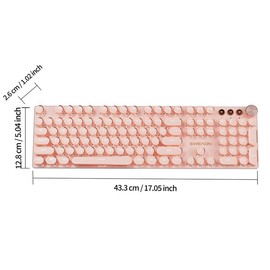 EWEADN V20 Wireless Keyboard, Portable Rechargeable Mechanical Keyboard, Ergonomic Design Keyboard for Gaming & Esports, Compatible with Laptop, Desktop & Office Use