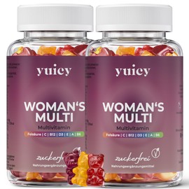 YUICY Dietary Supplement for Women - Multivitamin Complex - Extremely Delicious Multivitamin Gummies - Vegan Women Vitamins - Sugar-Free Multi Vitamins - Woman's Multi 120 Pieces
