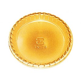cotta Gold Tray, Round TK-78, Gold, 3.1 x Height 0.3 inches (7.8 x 0.9 cm), Inner 2.4 inches (6 cm), Thickness 0.01 inches (0.03 cm), 3910 Pack of 100
