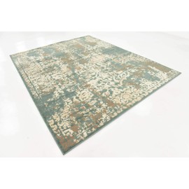 Unique Loom Tuareg Collection Vintage Distressed Traditional Green Area Rug (8' 0 x 10' 0)
