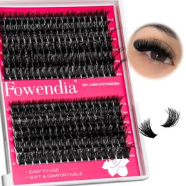 Fowendia Lash Clusters 80D 100D Fluffy Individual Lashes D Curl Cluster Eyelash Extensions 10-18mm Wispy DIY Lash Extension Thick Volume False Eyelashes Clusters for Beginners