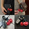 Shining crown Leather Cherry Keychain, Ladies Bag Charm, Red, Medium