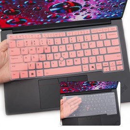 i-Tensodo 2 PCS Keyboard Cover for Lenovo Thinkpad L14 Gen 5/ Thinkpad P14s Gen 5/ Thinkpad T14 Gen 5/ Thinkpad T14s Gen 6 Keyboard Protector Cover-Pink+Clear