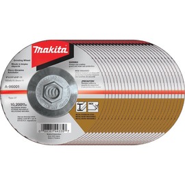 Makita A-96001-25 6" x 1/4" x 5/8-11" Hubbed INOX Grinding Wheel, 36 Grit, 25/pk