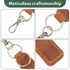 2 Pcs Leather Keyring, Genuine leather Key Fob Car Keyring
