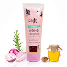 Shampoo de Romero y Cebolla Revitalizante Kaba By DLuchi para un Cabello Más Grueso, Abundante, Fuerte y Saludable, Libre de Sulfatos, Colorantes y...