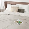 Bedsure Oversized Big Fleece Blanket Linen - 120x120 Inch Soft