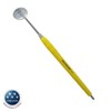 OSUNG Dental Mirror, Softgrip Handle, Cone Socket, Yellow Handle w/mirror