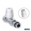 White Plastic Radiator Valve Tops Radiator Caps Universal Push-Fit Replacement