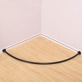 BEIFU FORM Fitting Room Curtain Rod of Clothing Store Fitting Room,Changing Room 47 in Rod SYFZ-C-J (Black Metal Rod, 120(47"))